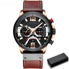 Military Leather Wristwatch