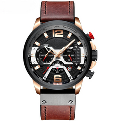 Military Leather Wristwatch