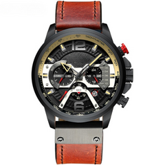 Military Leather Wristwatch