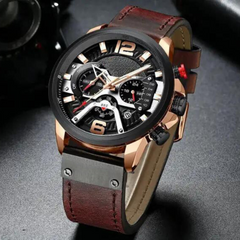 Military Leather Wristwatch