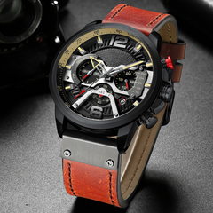 Military Leather Wristwatch