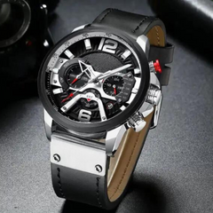 Military Leather Wristwatch