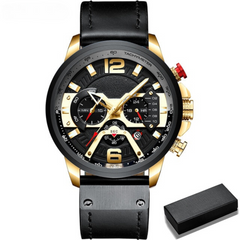 Military Leather Wristwatch