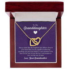 Interlocking Hearts Necklace - For Granddaughter From Grandmother